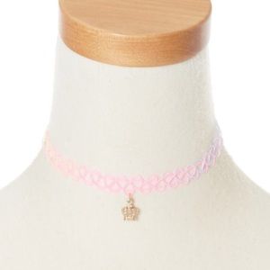 Claire's Club Rainbow Tattoo Choker Necklace